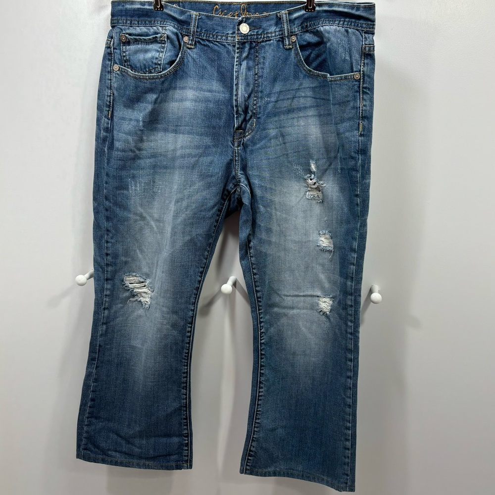 Chip & Pepper California Mens Bobby Distressed Bootcut Jeans Size 38 x 30